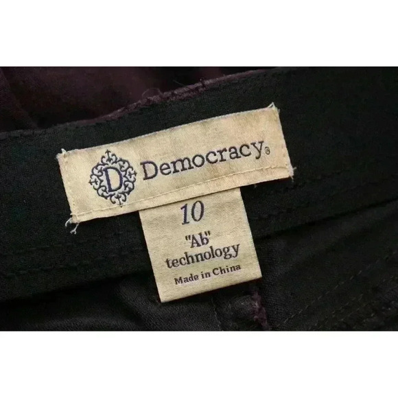 Democracy Ab Technology Jeans Size 10 Elastic Waist Stretch Slimming Dark Purple - Picture 11 of 12